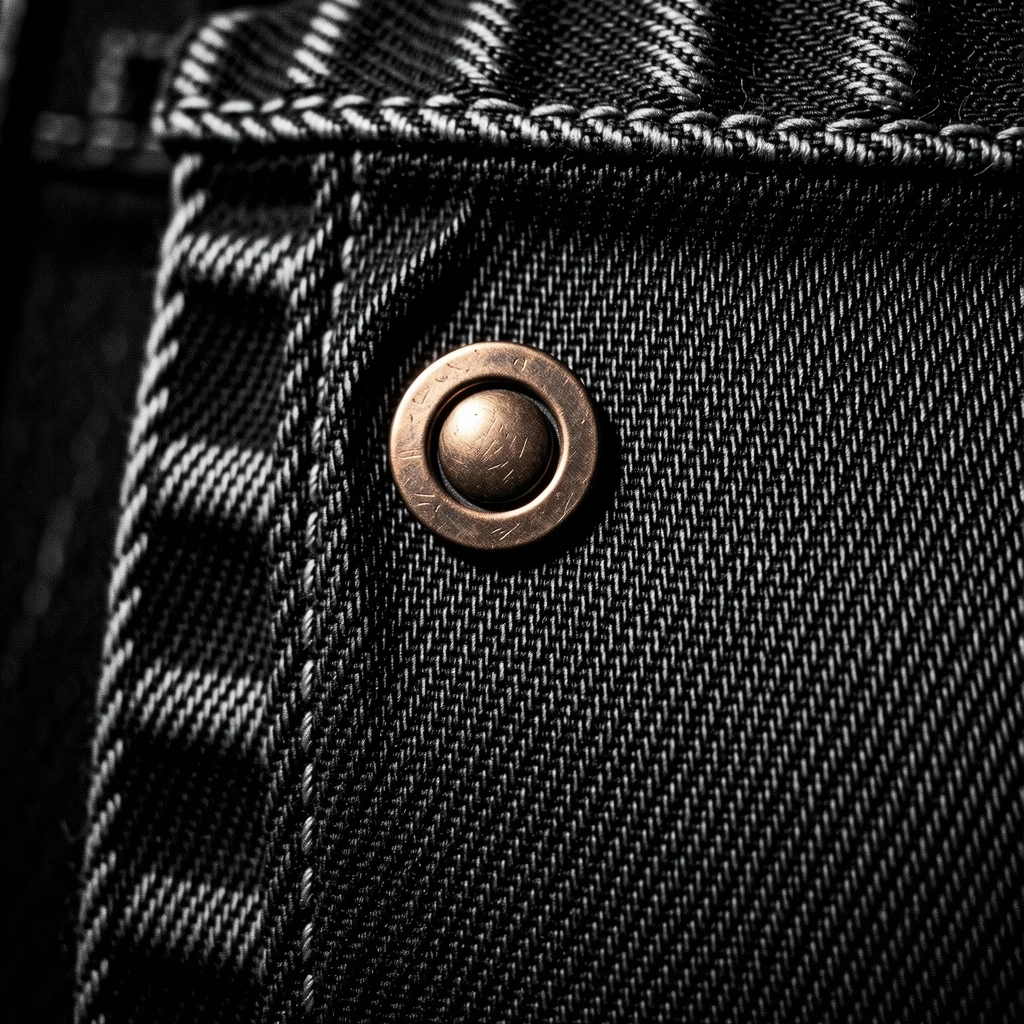Textural detail of selvedge denim